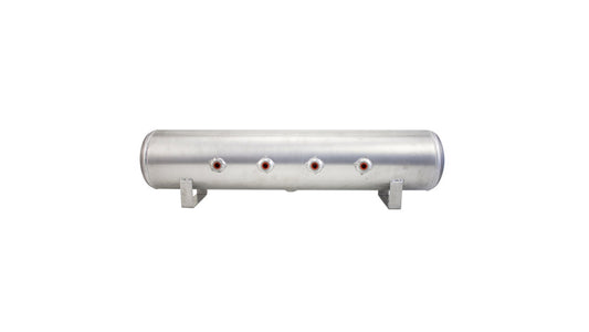 Airlift Performance 4 Gallon Aluminum Air Tank Raw Finish (Face Ports) #11957
